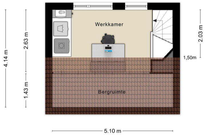 Plattegrond – Klaverberg 8, Roosendaal