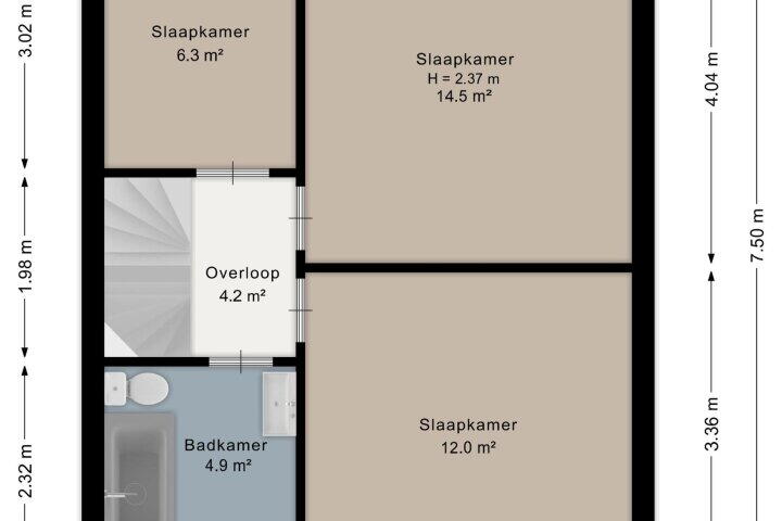 Plattegrond – Klaverlaar 20, Veghel