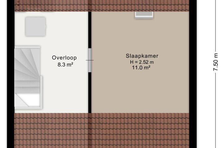 Plattegrond – Klaverlaar 20, Veghel