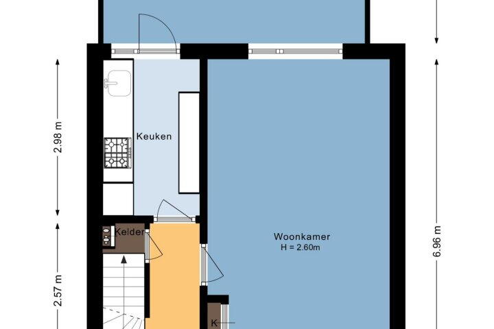 Plattegrond – Klaverstraat 7, Nijmegen