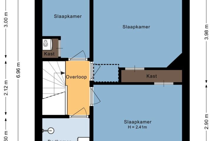 Plattegrond – Klaverstraat 7, Nijmegen