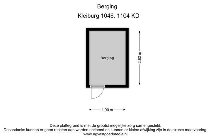 Plattegrond – Kleiburg 1046, Amsterdam