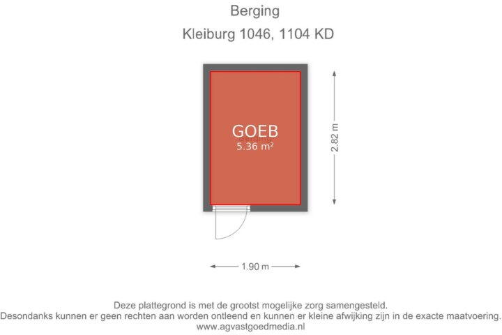 Plattegrond – Kleiburg 1046, Amsterdam
