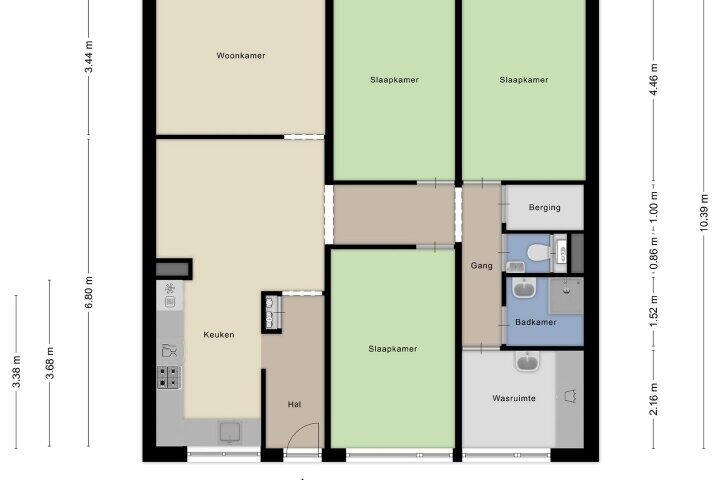 Plattegrond – Kleiburg 204, Amsterdam
