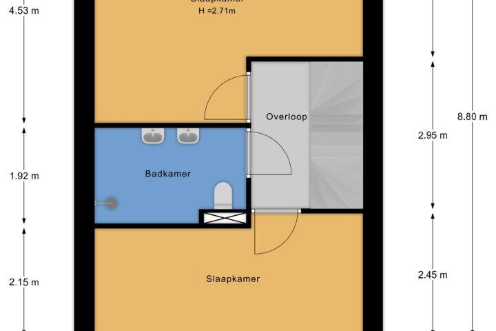 Plattegrond – Kleikamp 8, Renkum