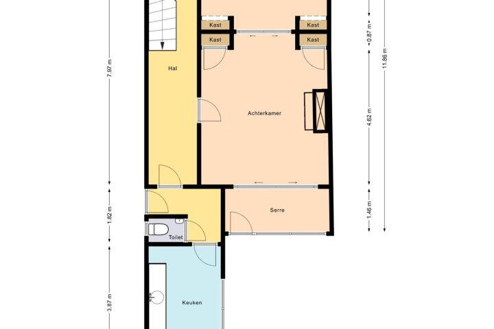 Plattegrond – Kleine Dijlakker 28, Bolsward