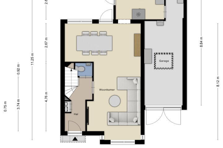 Plattegrond – Klimopberg 35, Roosendaal