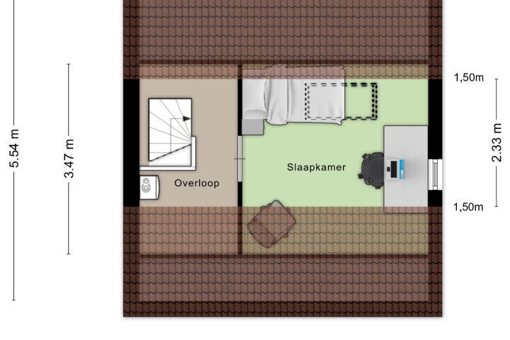 Plattegrond – Klimopberg 35, Roosendaal