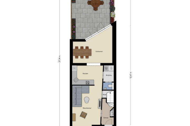 Plattegrond – Klimopberg 5, Roosendaal