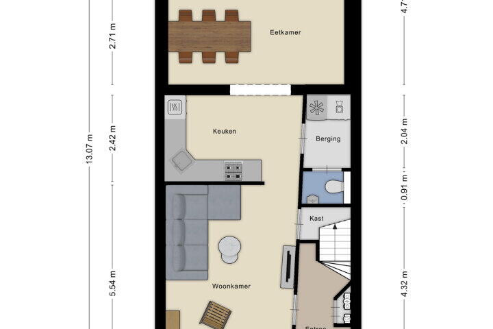 Plattegrond – Klimopberg 5, Roosendaal