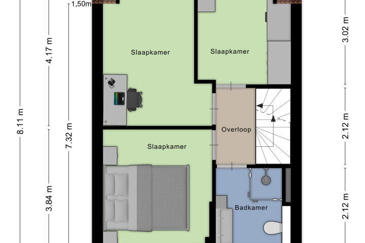 Plattegrond – Klimopberg 5, Roosendaal