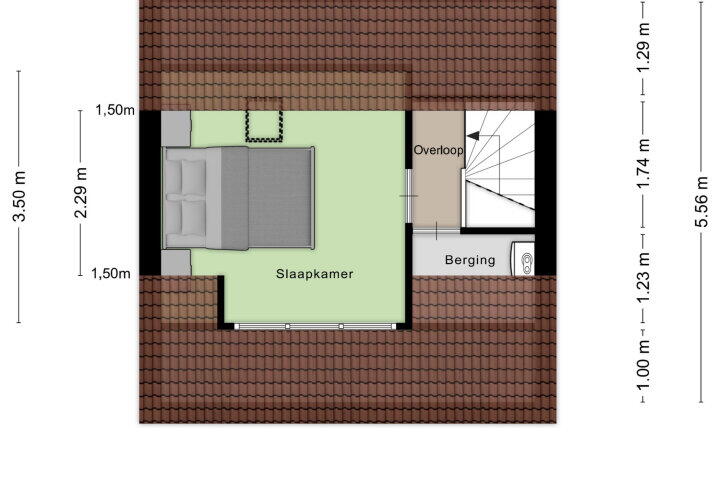 Plattegrond – Klimopberg 5, Roosendaal