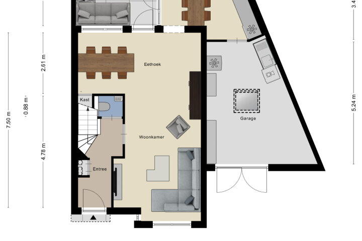 Plattegrond – Klimopberg 99, Roosendaal