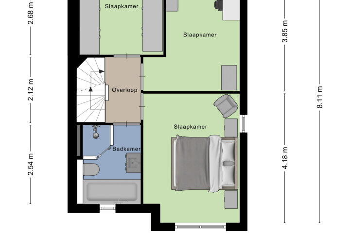 Plattegrond – Klimopberg 99, Roosendaal