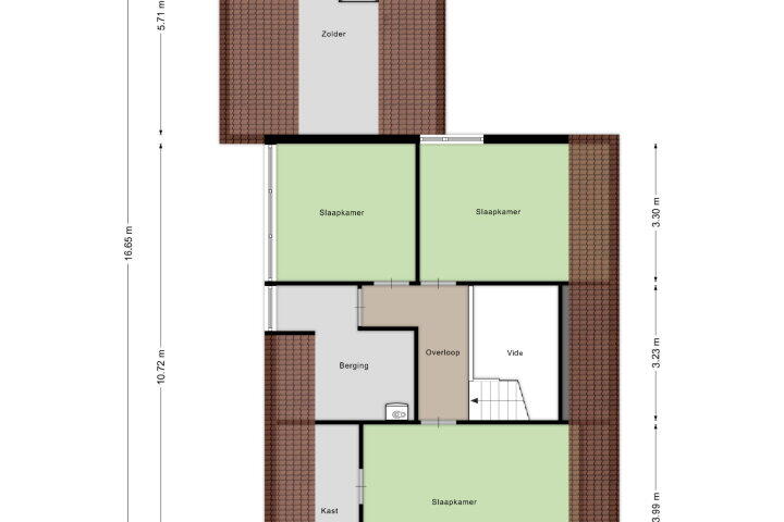 Plattegrond – Klokkengieter 6, Beuningen Gld