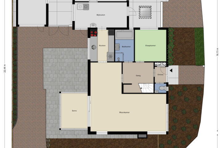 Plattegrond – Klokkengieter 6, Beuningen Gld