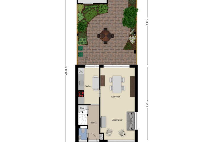 Plattegrond – Klooslaan 15, Roosendaal