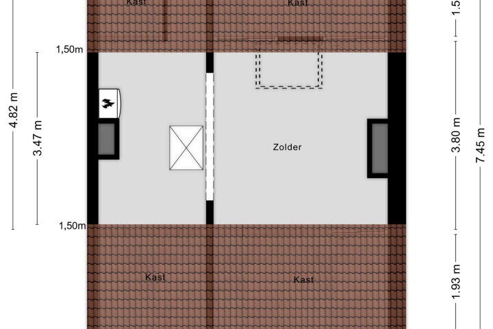 Plattegrond – Klooslaan 15, Roosendaal