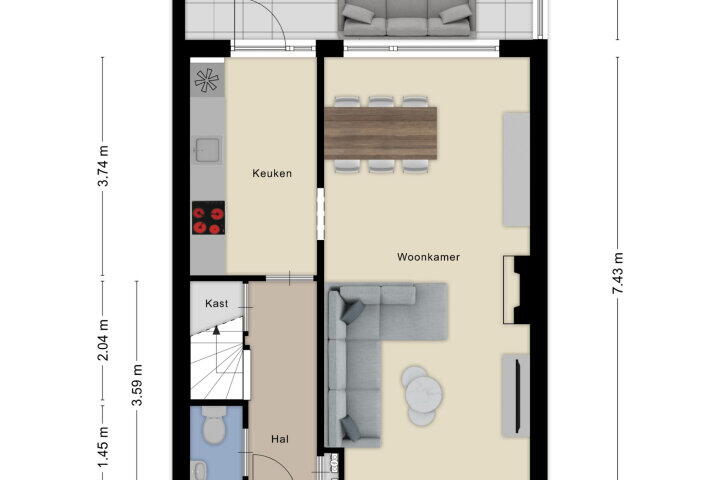 Plattegrond – Klooslaan 29, Roosendaal
