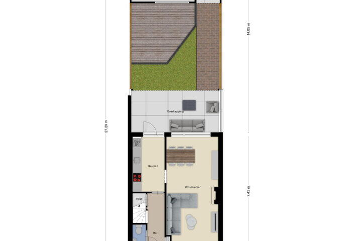 Plattegrond – Klooslaan 29, Roosendaal