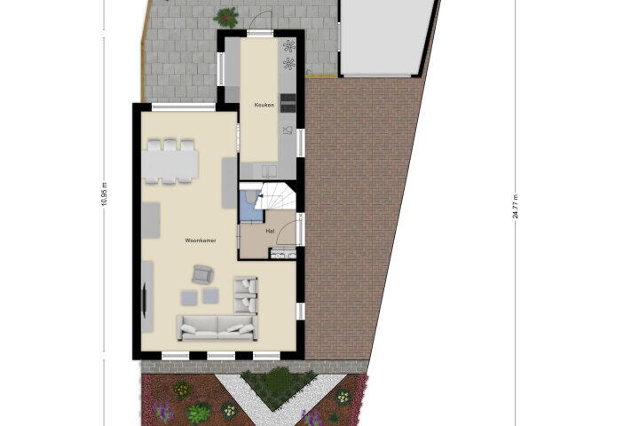 Plattegrond – Kloosterstraat 9 A, Wouw