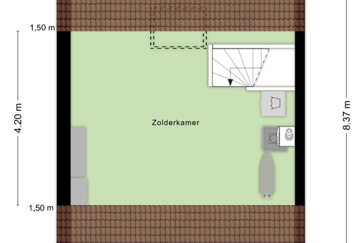 Plattegrond – Kloosterstraat 9 A, Wouw