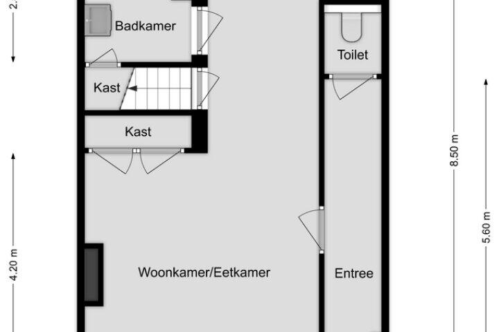 Plattegrond – Knetemannstraat 8, Bolsward