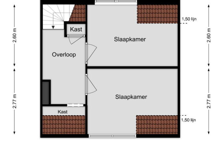 Plattegrond – Knetemannstraat 8, Bolsward