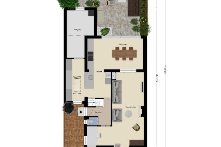 Plattegrond – Knipplein 1, Roosendaal