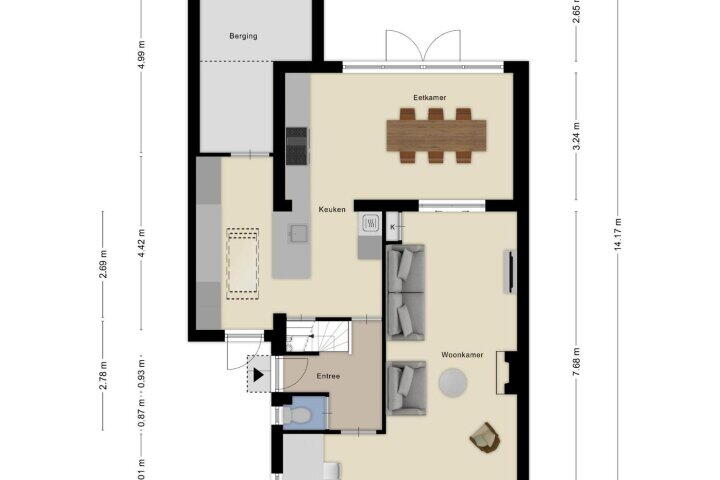 Plattegrond – Knipplein 1, Roosendaal