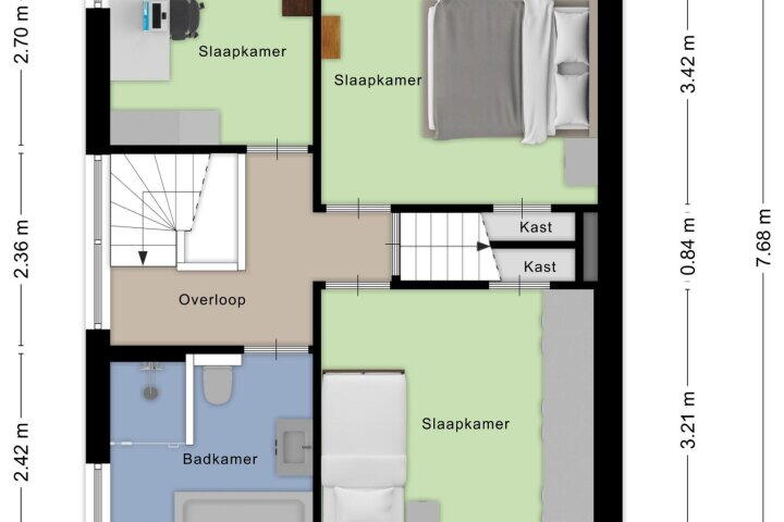 Plattegrond – Knipplein 1, Roosendaal