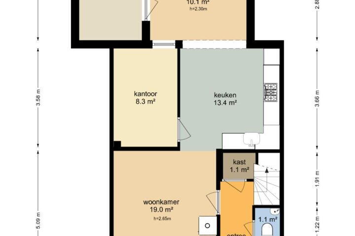 Plattegrond – Knottenplat 48, Eelde