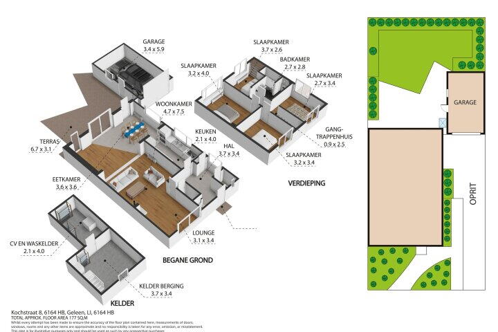 Plattegrond – Kochstraat 8, Geleen