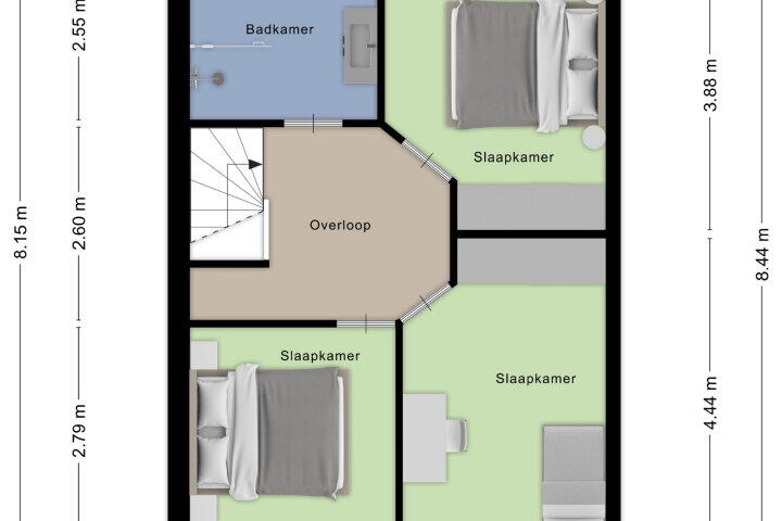 Plattegrond – Koelestraat 12, Oud Gastel