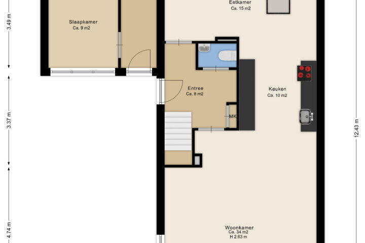 Plattegrond – Koelgoorn 21, Diever