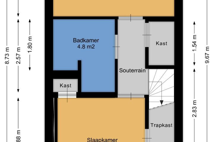 Plattegrond – Koesteeg 2 C, Ommen