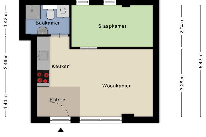 Plattegrond – Koetshoek 1 B, Breda