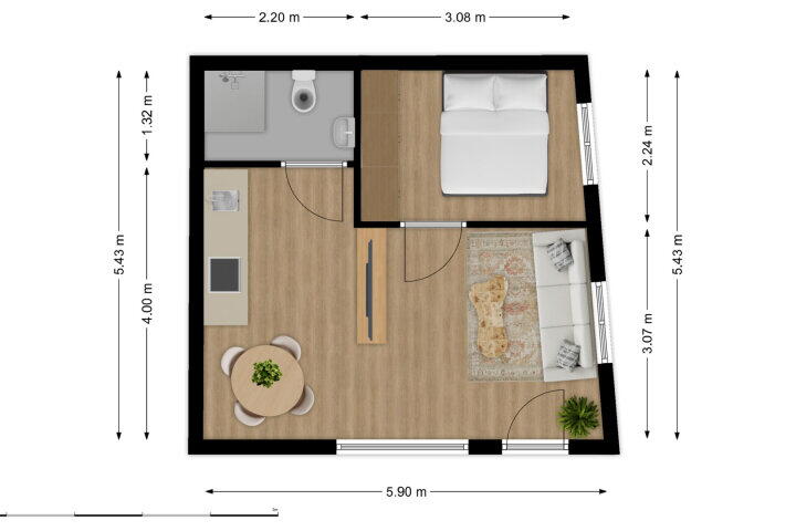 Plattegrond – Koetshoek 1 C, Breda