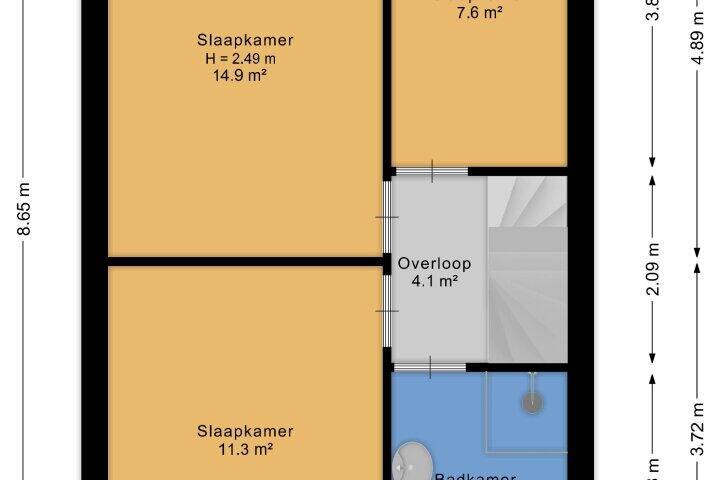 Plattegrond – Koggenland 306, Purmerend