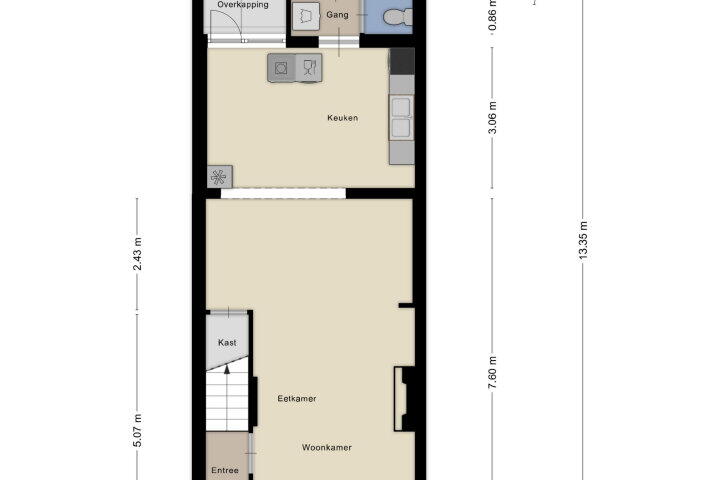 Plattegrond – Kolfbaanstraat 57, Breda
