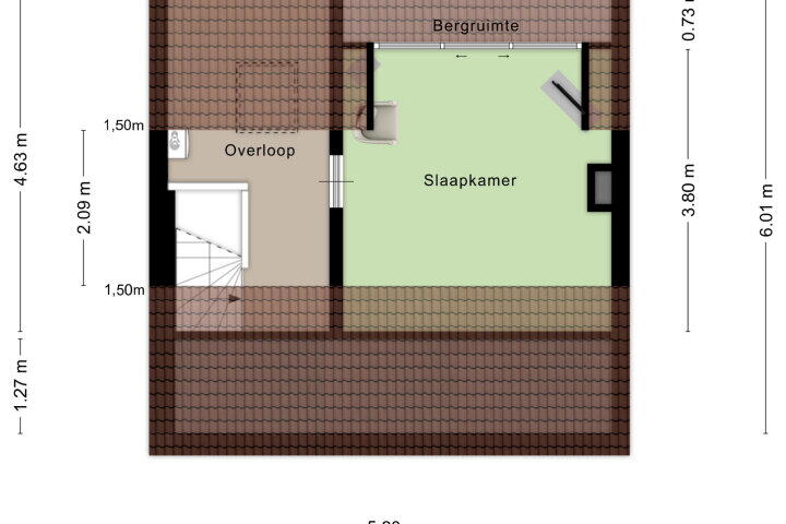 Plattegrond – Kolfwei 27, Wouw