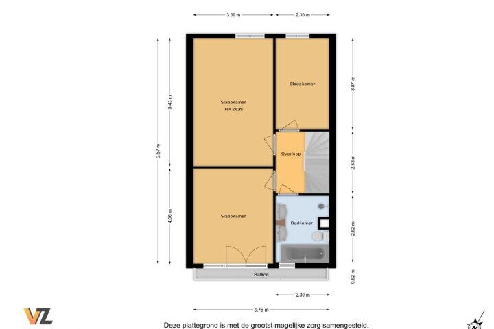 Plattegrond – Komijnstraat 47, Amsterdam