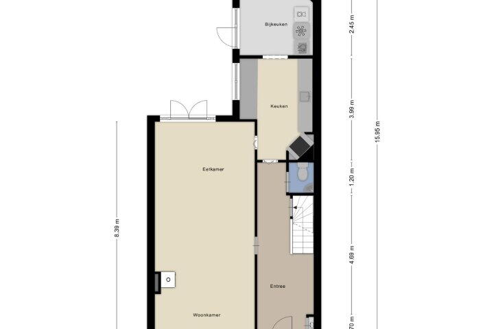 Plattegrond – Koning Clovisstraat 47, Maastricht