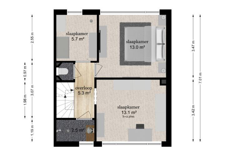 Plattegrond – Koningin-Emmalaan 10, Leersum