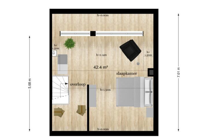 Plattegrond – Koningin-Emmalaan 10, Leersum