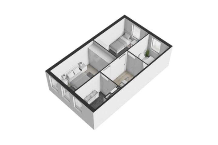 Plattegrond – Koningin-Wilhelminalaan 4 B, Leersum
