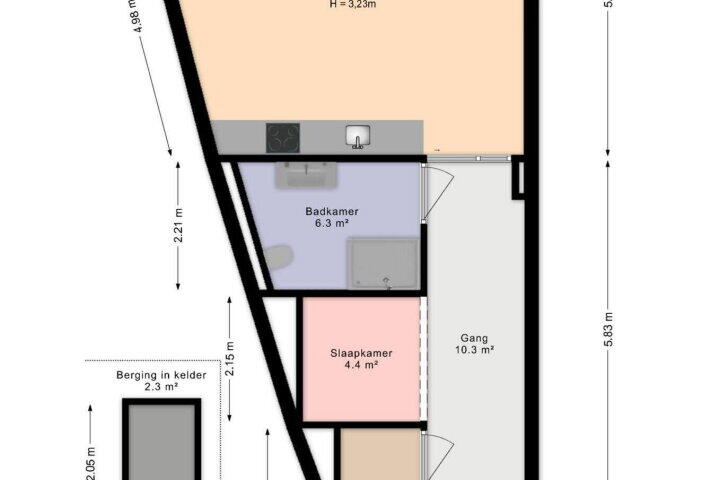 Plattegrond – Koningin Julianalaan 351 M1, Voorburg