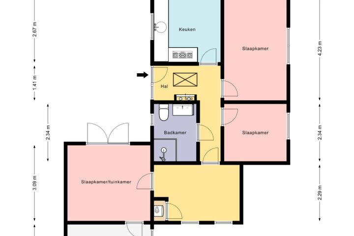 Plattegrond – Koningin Julianaweg 5, Heerenveen