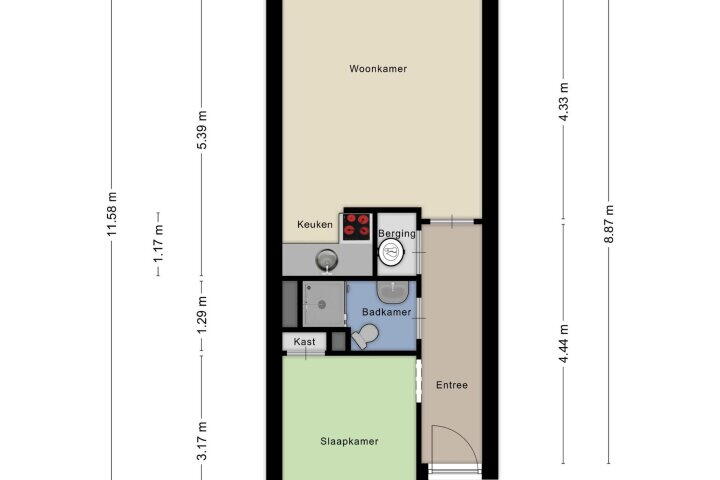 Plattegrond – Koningsplein 55 M, Maastricht