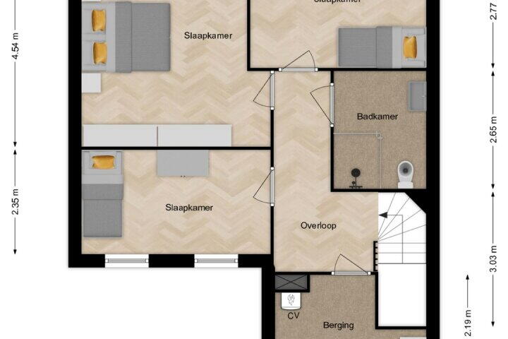 Plattegrond – Kooikerstraat 30, Alphen aan den Rijn